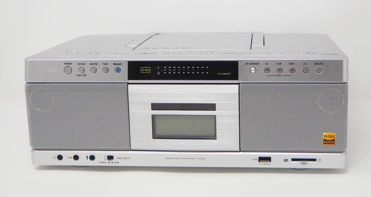 ♪美品☆TOSHIBA☆Aurex☆TY-AK2☆東芝ハイレゾ対応SD USB CDラジオカセットレコーダー☆送料無料♪