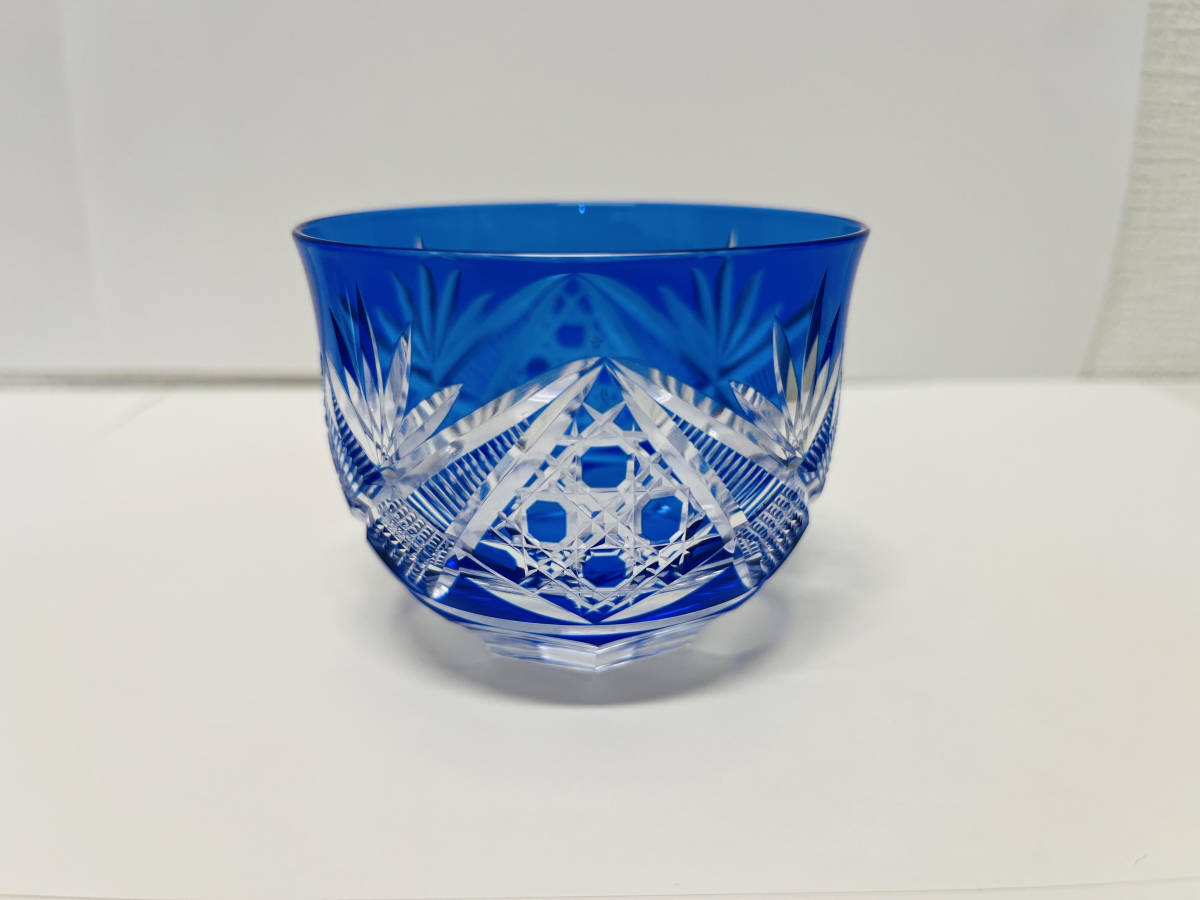 未使用品 カメイガラス/亀井硝子 薩摩切子 茶器 5客セット 切子グラス