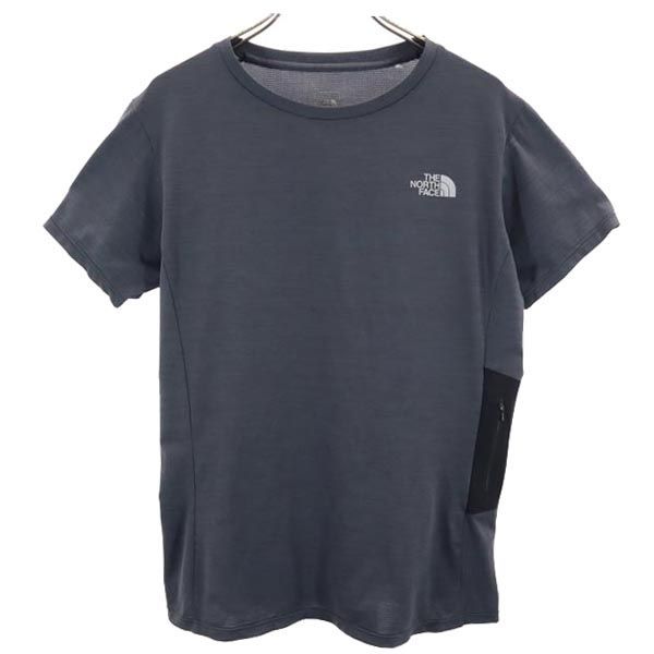 ノースフェイス NTW12074 アウトドア 半袖 Tシャツ L グレー系 THE NORTH FACE ロゴプリント レディース 230512 メール便可