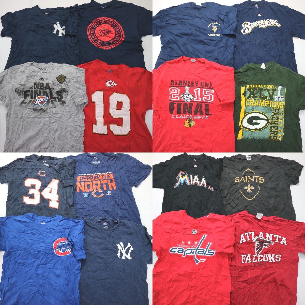 ◎プロチーム系半袖Tシャツ set パッカーズ　MLB 他 (メンズL) 16枚セット まとめ売り 古着卸 1円スタート 最落なし MN6134