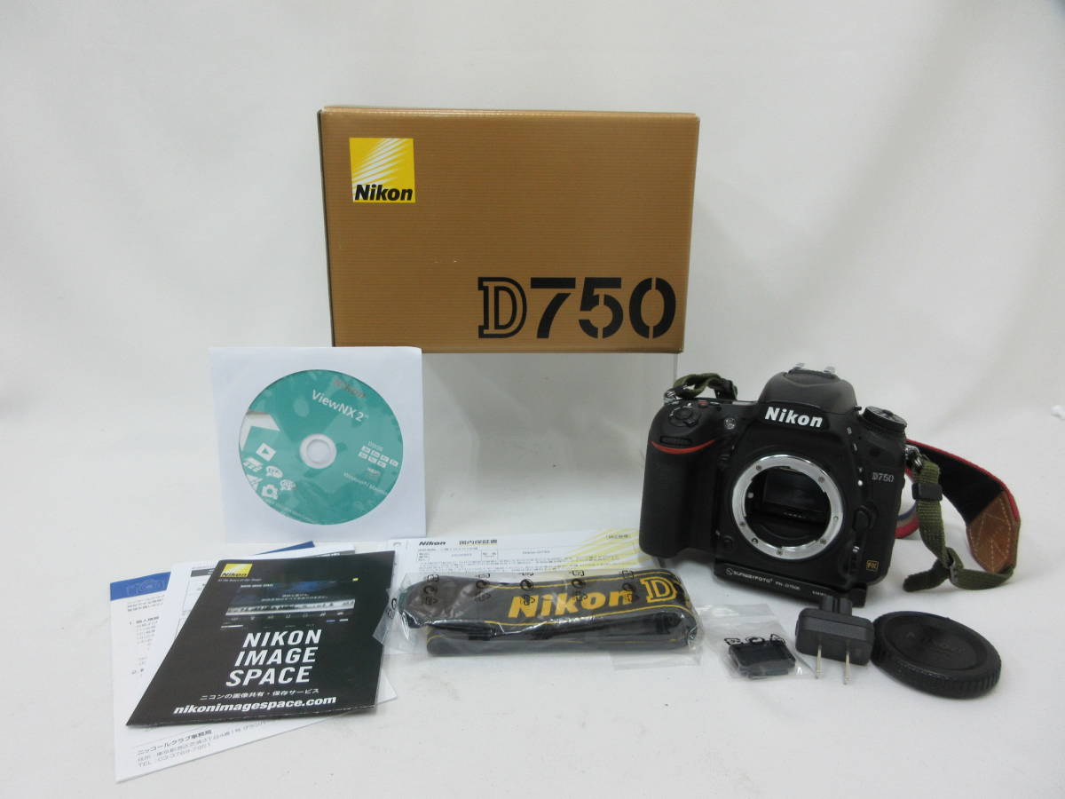 Nikon D750 50mm単焦点レンズ　バッテリーつき △【箱付・使用頻度低・動作OK】(12-7)NIKON/ニコン Nikon D750 カメラ ※