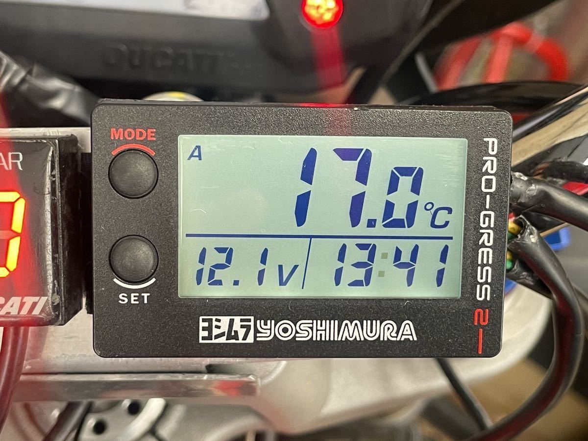 XJR1200 ヨシムラ プログレス2 油温計 デジタル マルチテンプメーター 