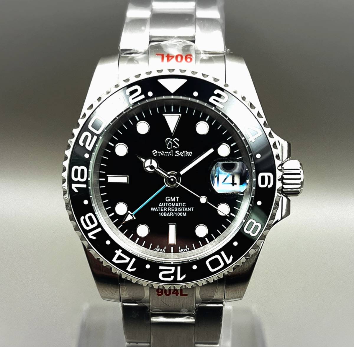 SEIKO MOD NH34 GMT カスタム ブラック 40mm ダイバーズ 手 