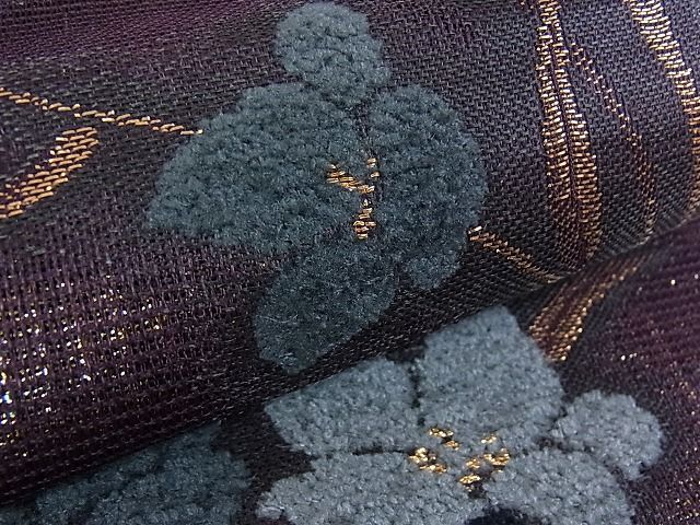 花美人■極上　六通柄袋帯　スリーシーズン帯　春　夏　秋　モール　草花文　金糸　やまと誂製　逸品　ps7044