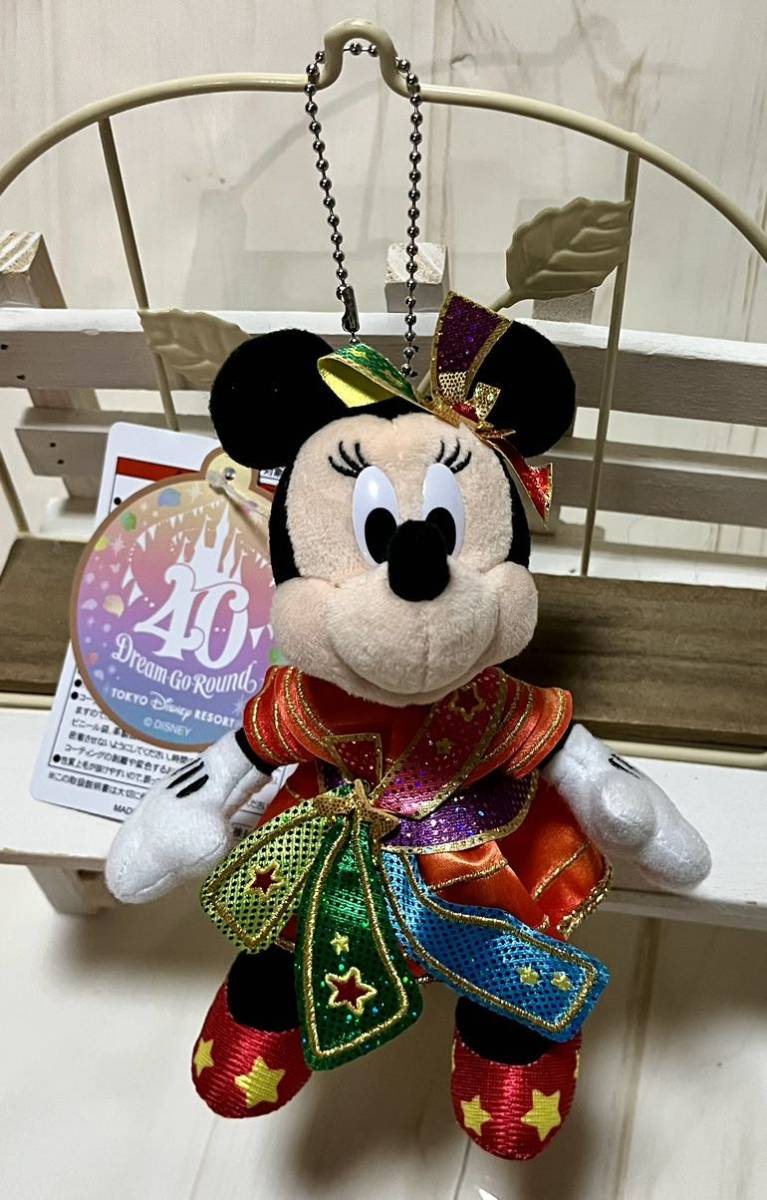 ぬいぐるみ バッジ ミニー TDR ディズニー ランド シー 40周年 40th