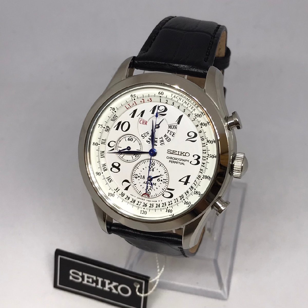 ▽▽【稼働品/美品】セイコー SEIKO パーペチュアル アラーム クロノ  
