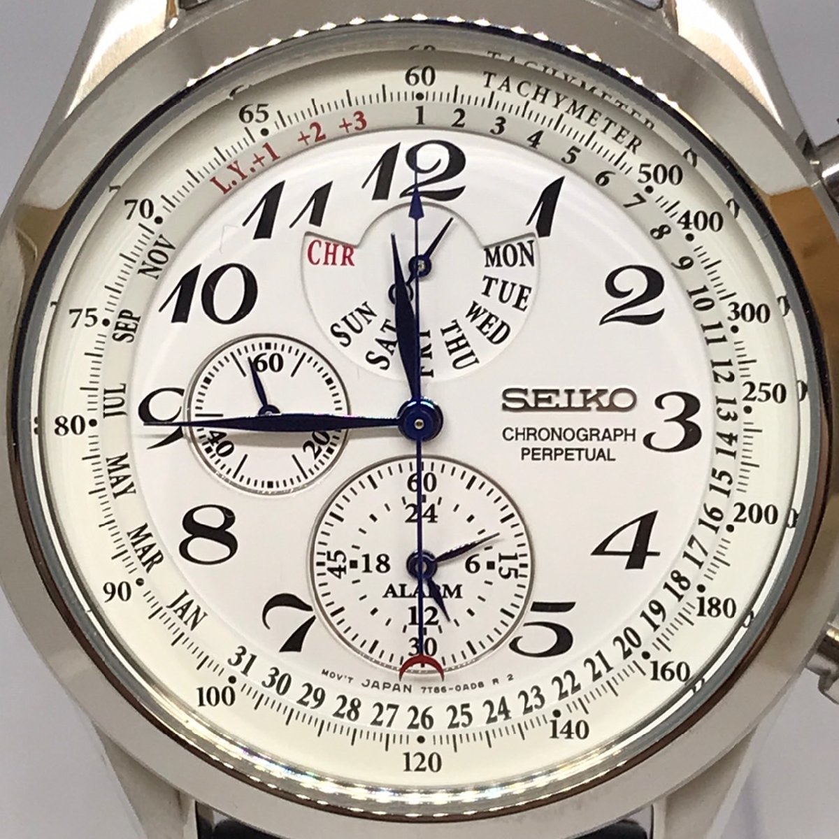 ▽▽【稼働品/美品】セイコー SEIKO パーペチュアル アラーム クロノ 