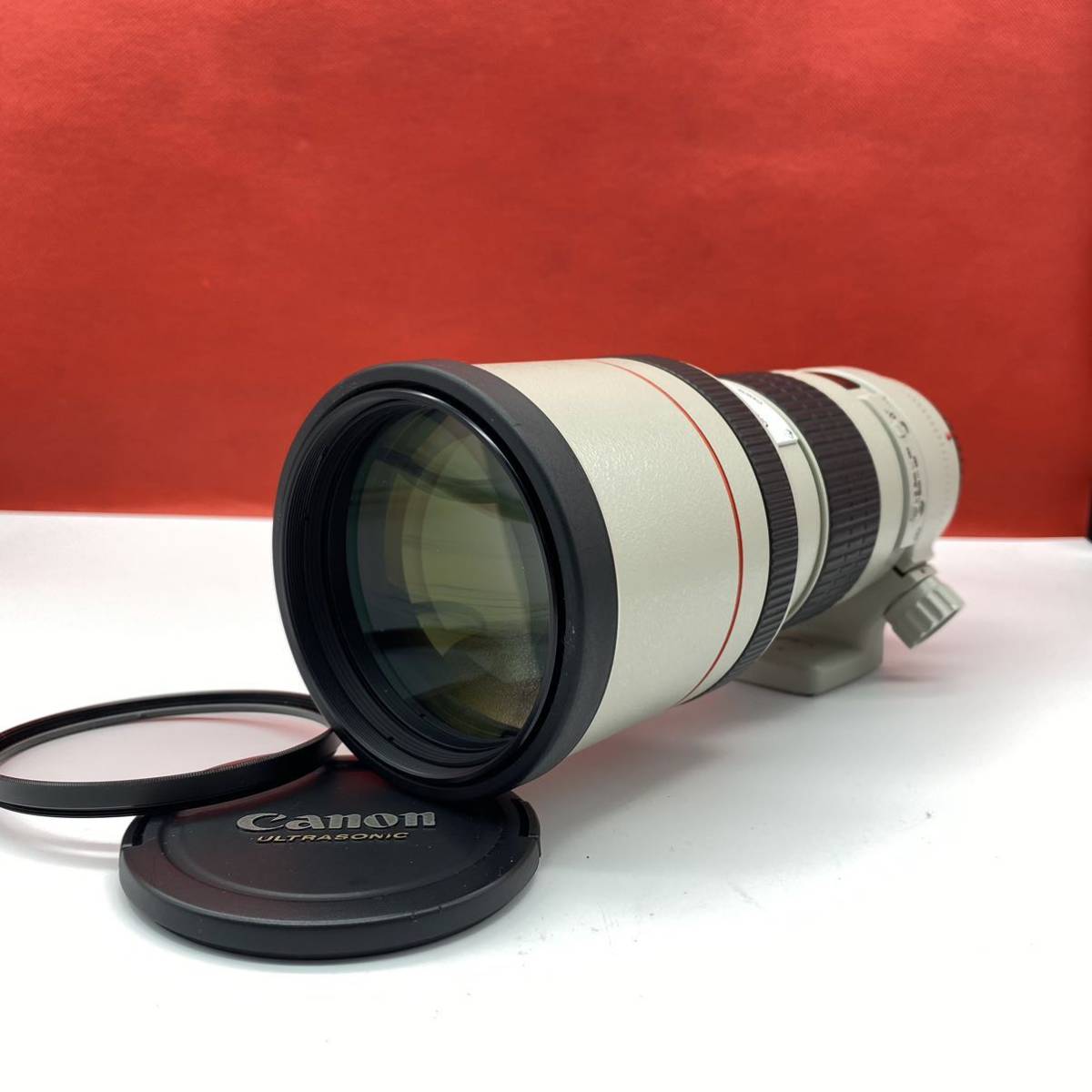 ◇A Canon LENS EF 300mm 1:4 L ULTRASONIC カメラレンズ 白 単焦点 AF