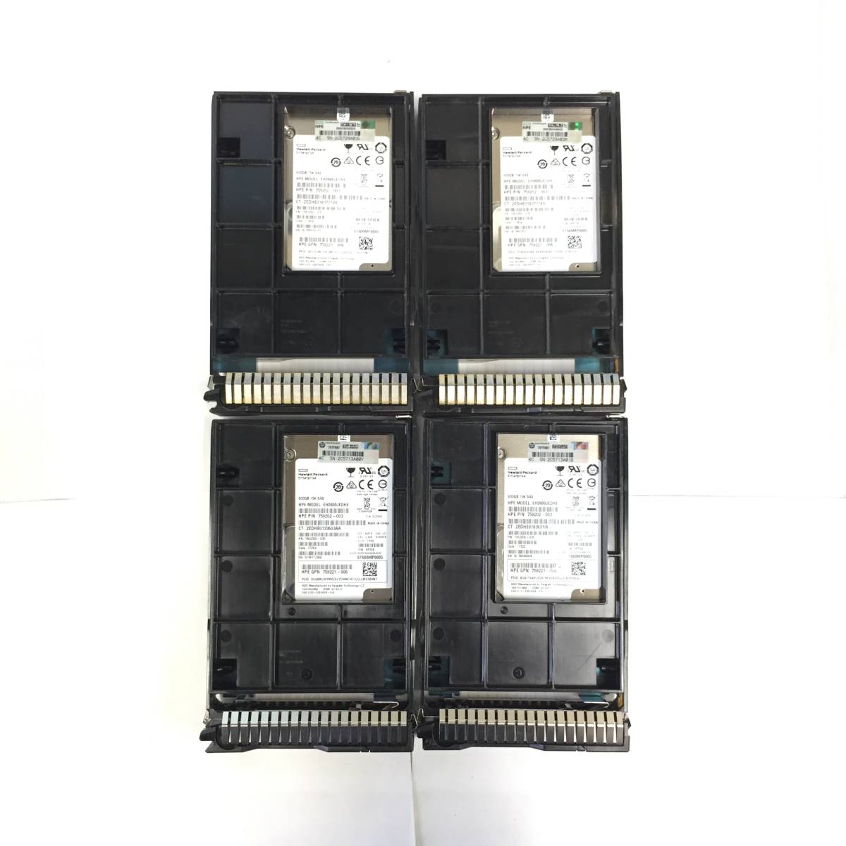 K5051560 HP 600GB SAS 15K 2.5インチ G8マウンタ HDD 4点【中古動作品