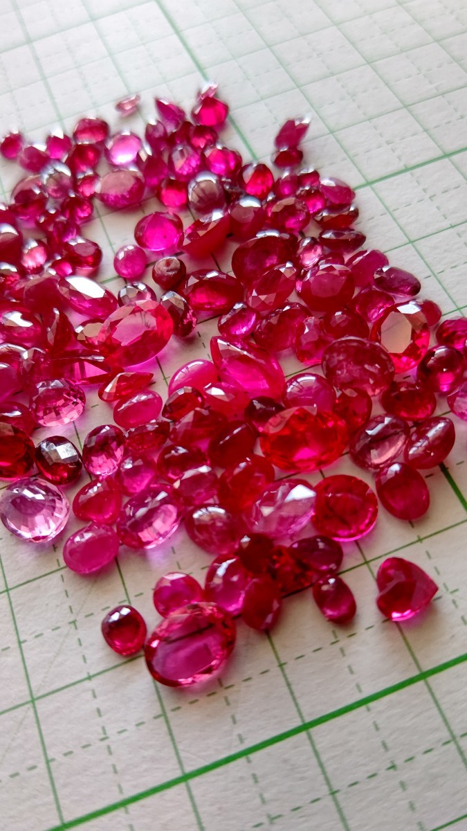 天然ルビー 77ct ルース コランダム おまとめ 約15.4g｜手芸素材・材料