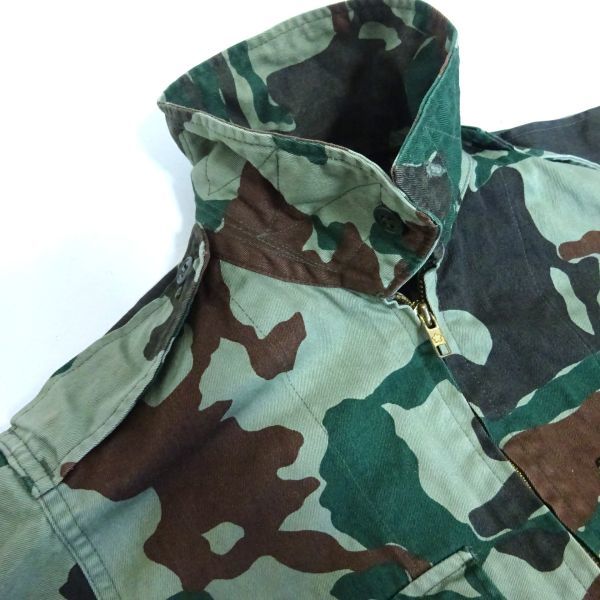 ◇防衛庁 自衛隊 迷彩服上衣 作業服 4号 1990年製 桜Qマーク カモフラ