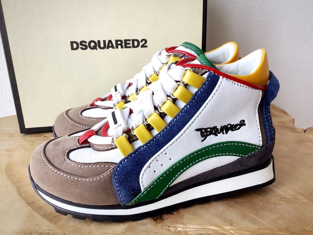 DSQUARED2 ディースクエアード レザー ハイカットスニーカー サイズ40 