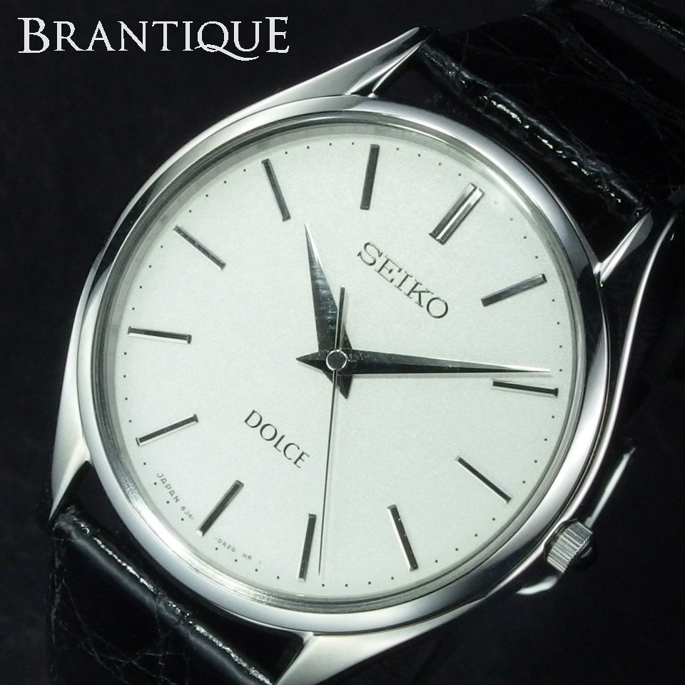 【本物保証，低価】 超 定価￥55 000 SEIKO セイコー DOLCE ドルチェ 8J41-0AJ1 SS/革 QZ 電池交換済み ラウンド メンズ 腕時計 21486(ドルチェ)｜売買されたオークション情報、yahooの商品情報をアーカイブ公開 - オークファ ドルチェ