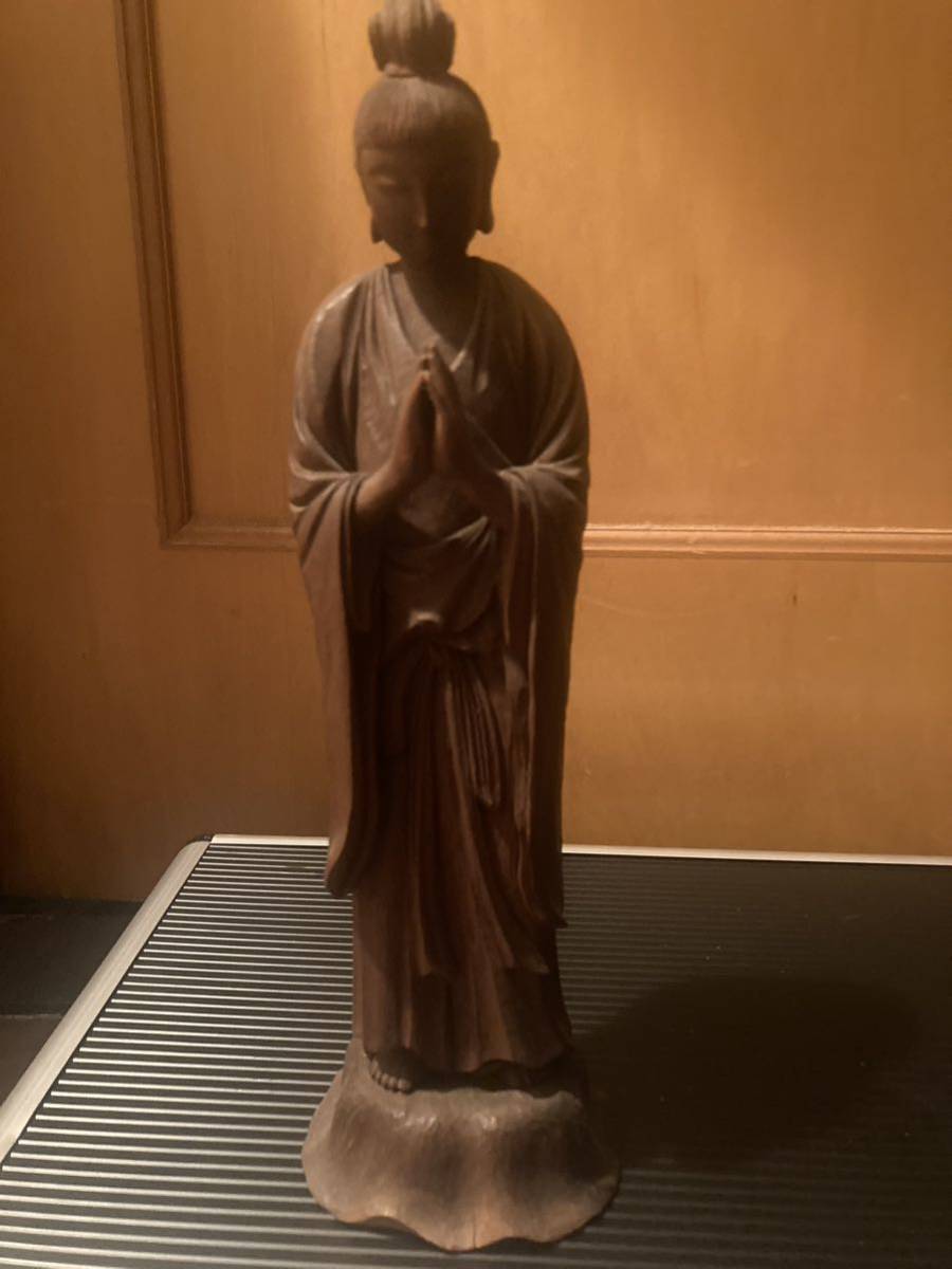 観音菩薩像 木彫 仏教美術 仏教美術 仏像 観音菩薩像 仏教美術品 木製