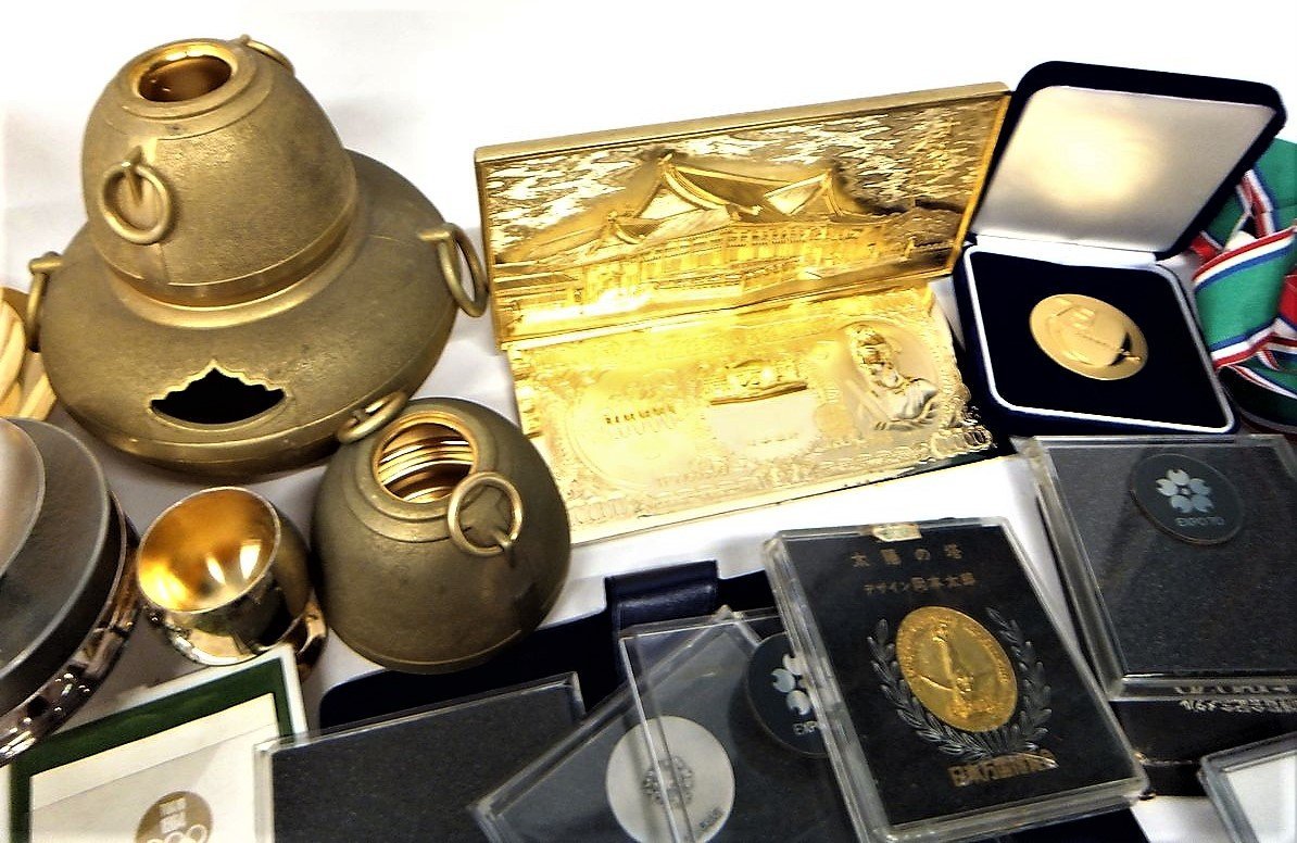 1円～ おたからや◆Y0504-01　メダル・ 24KGP金杯(※他の素材も含むことがございます)・他 大量まとめ売り - Yahoo!オークション 「金杯 １円から 24KGPとは？売れる金製品の特徴やお手入れ方法についても解説 21点