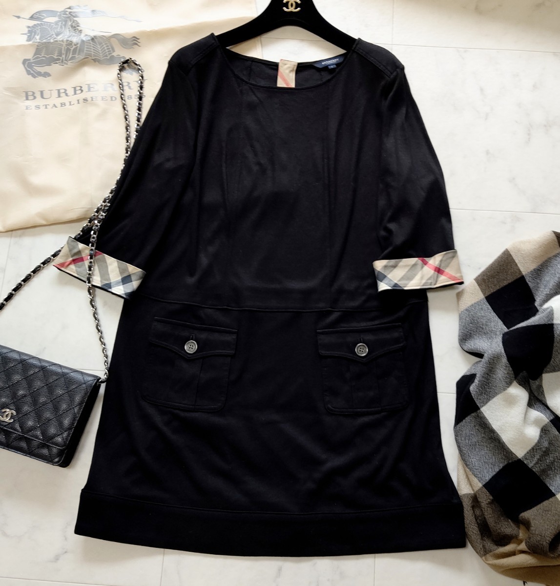 大きいサイズ 超美品 BURBERRY LONDON バーバリーロンドン チュニック 