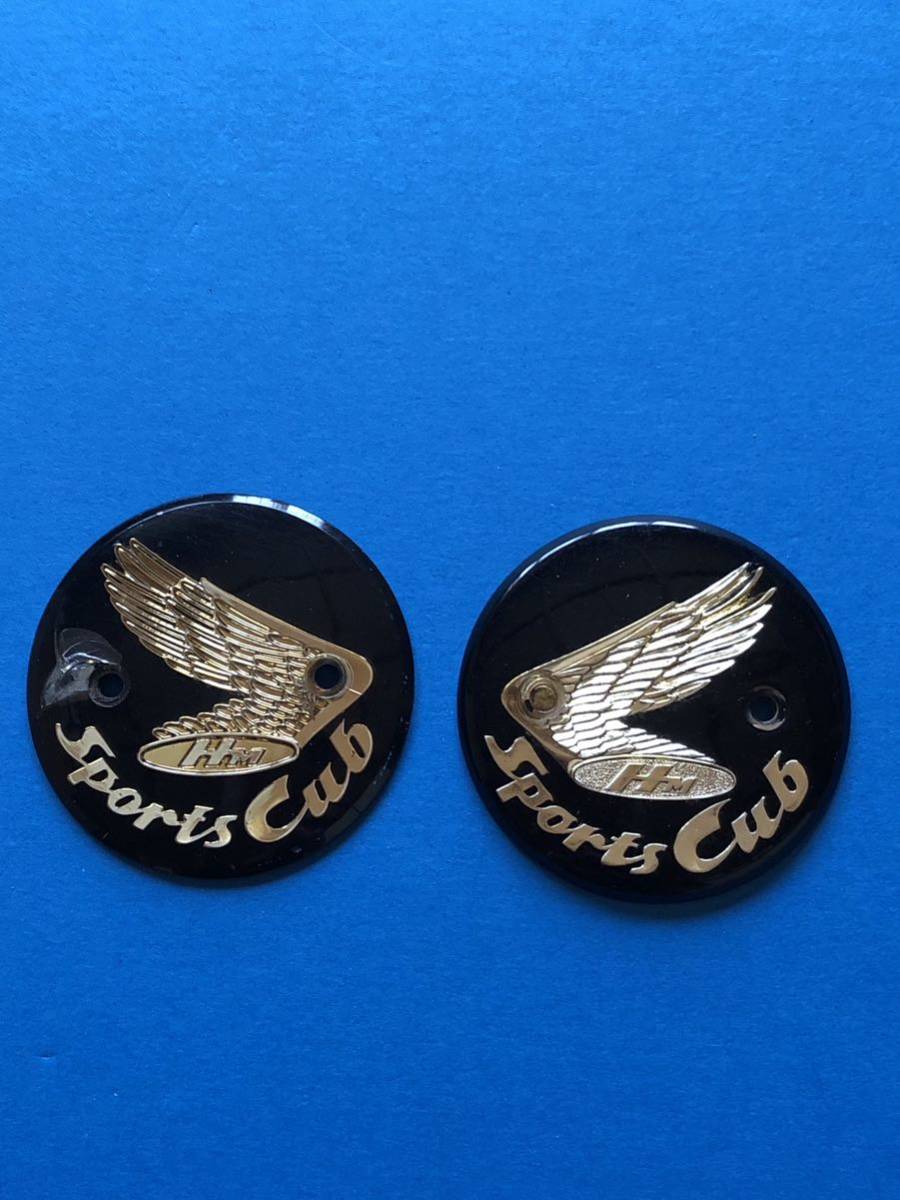 当時物HONDAスポーツカブC110タンクエンブレム中古品（RARE OLD USED ホンダSPORT CUB C115 Vintage）