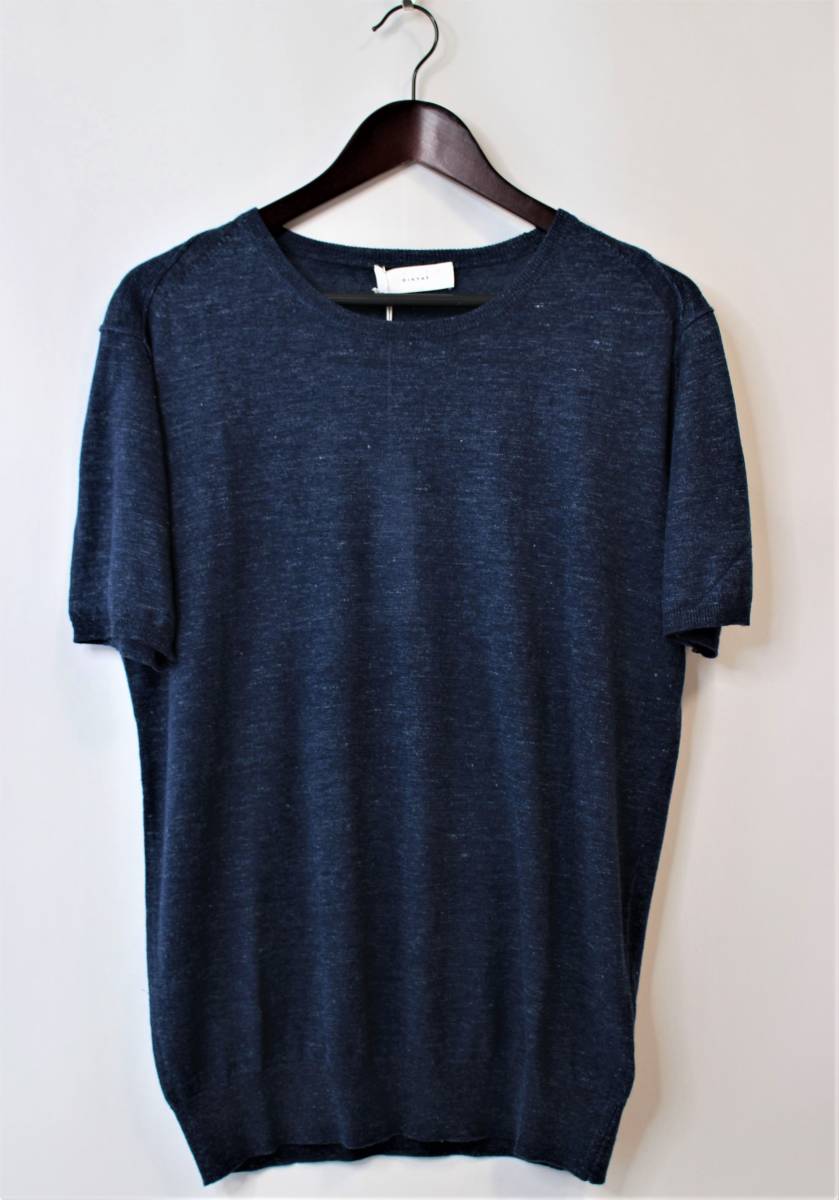 XXＬ 春夏 スペシャル特価「ディクタット」イタリア正規・上質リネン・大人のニット織り・ダークブルー系♪サイズXXＬ(54)