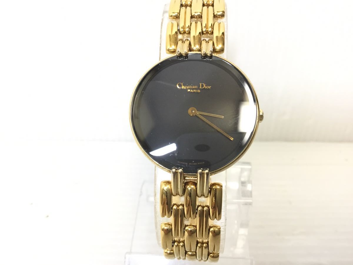 [K-R5.5.20]Christian Dior バギラ レディース腕時計★クォーツ 美品!! GOLDカラー D46-154-4 ♪稼働品 売り切り☆1円スタート!!