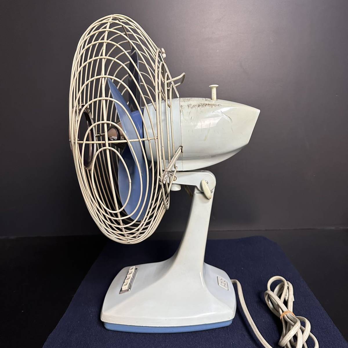 【希少】東芝 SF-30V 昭和レトロ 扇風機 動作品 TOSHIBA CT098] 希少 TOSHIBA 東芝扇風機 やぐるま草 LS形 うす青ツートン 羽根径