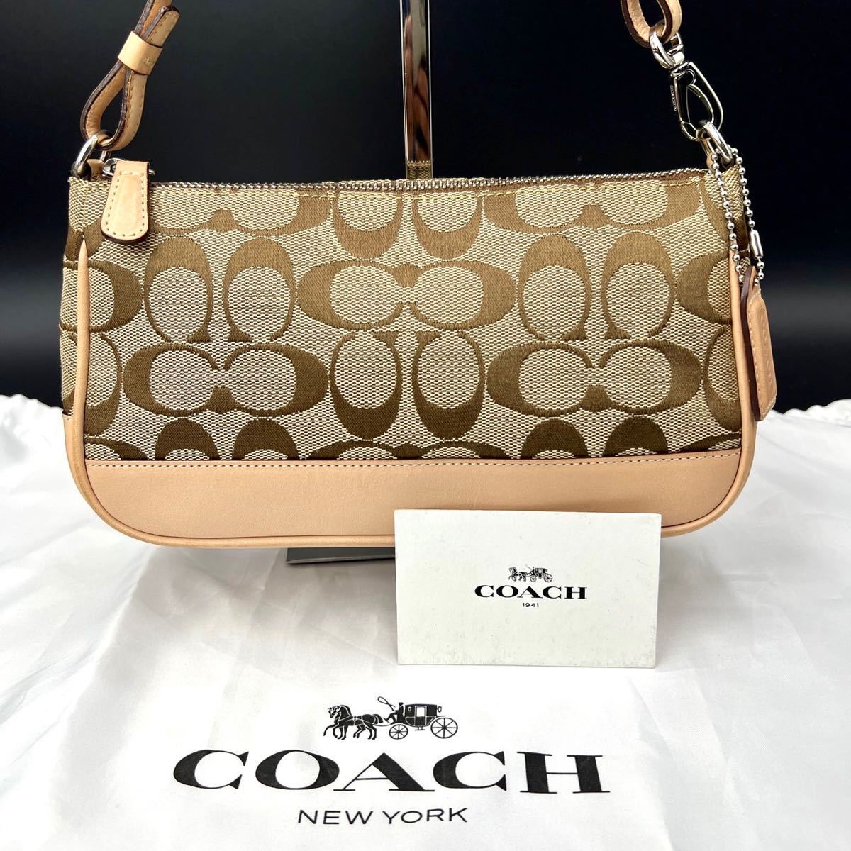 1円ほぼ未使用コーチ COACH ミニボストンバッグ ハンド ショルダー 1円