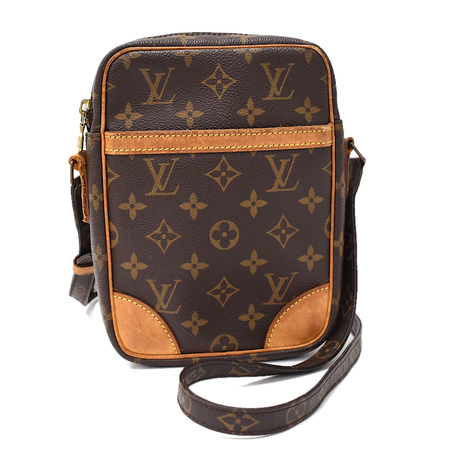 1円 ◆定価14万 美品 LOUIS VUITTON ルイヴィトン ショルダーバッグ ダヌーブ M45266 モノグラム ブラウン◆L.Csom.tI-16