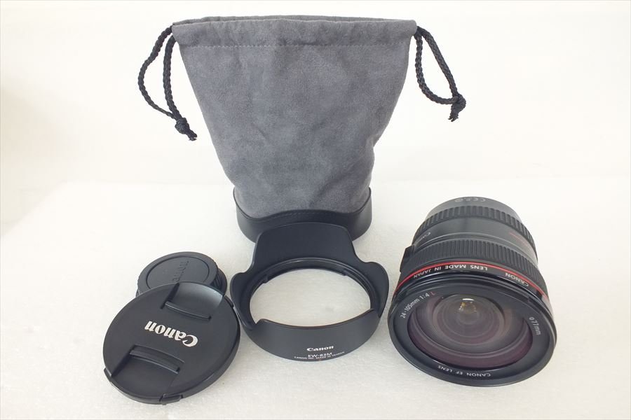 □ Canon キャノン EF レンズ 24-105 1:4 L IS USM ソフトケース付き 中古