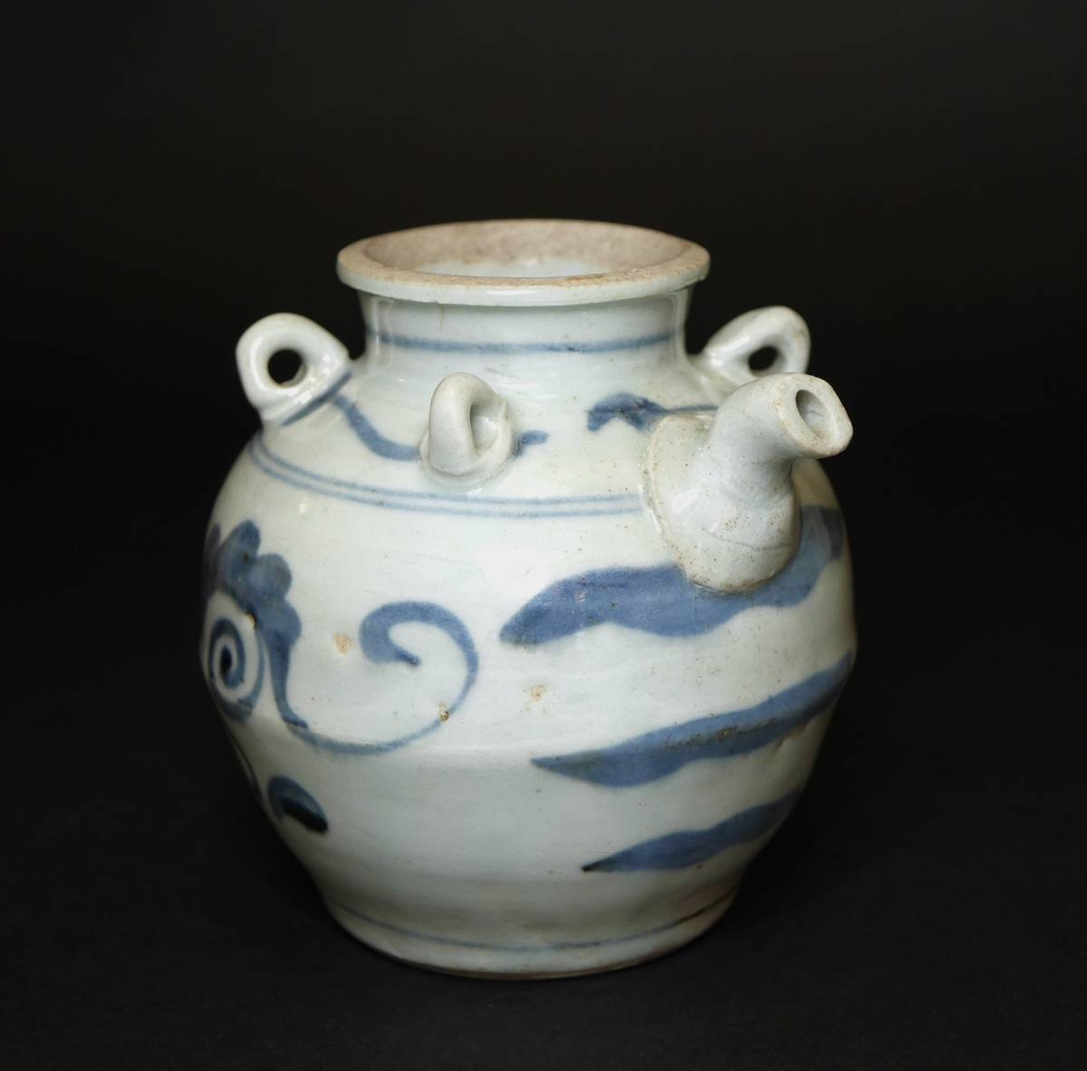 青花 蓋付壺 磁器 染付 伝統　中国　美術　アンティーク 青花 蓋付壺 磁器 染付 伝統 中国 美術 アンティーク 青花 蓋付壺 磁器