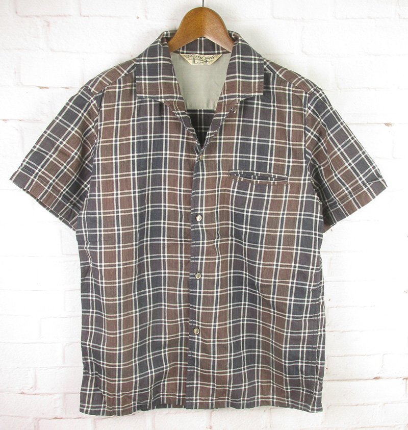 LSH3790 JELADO ジェラード Starry gate チェック イタリアンカラー 半袖シャツ M