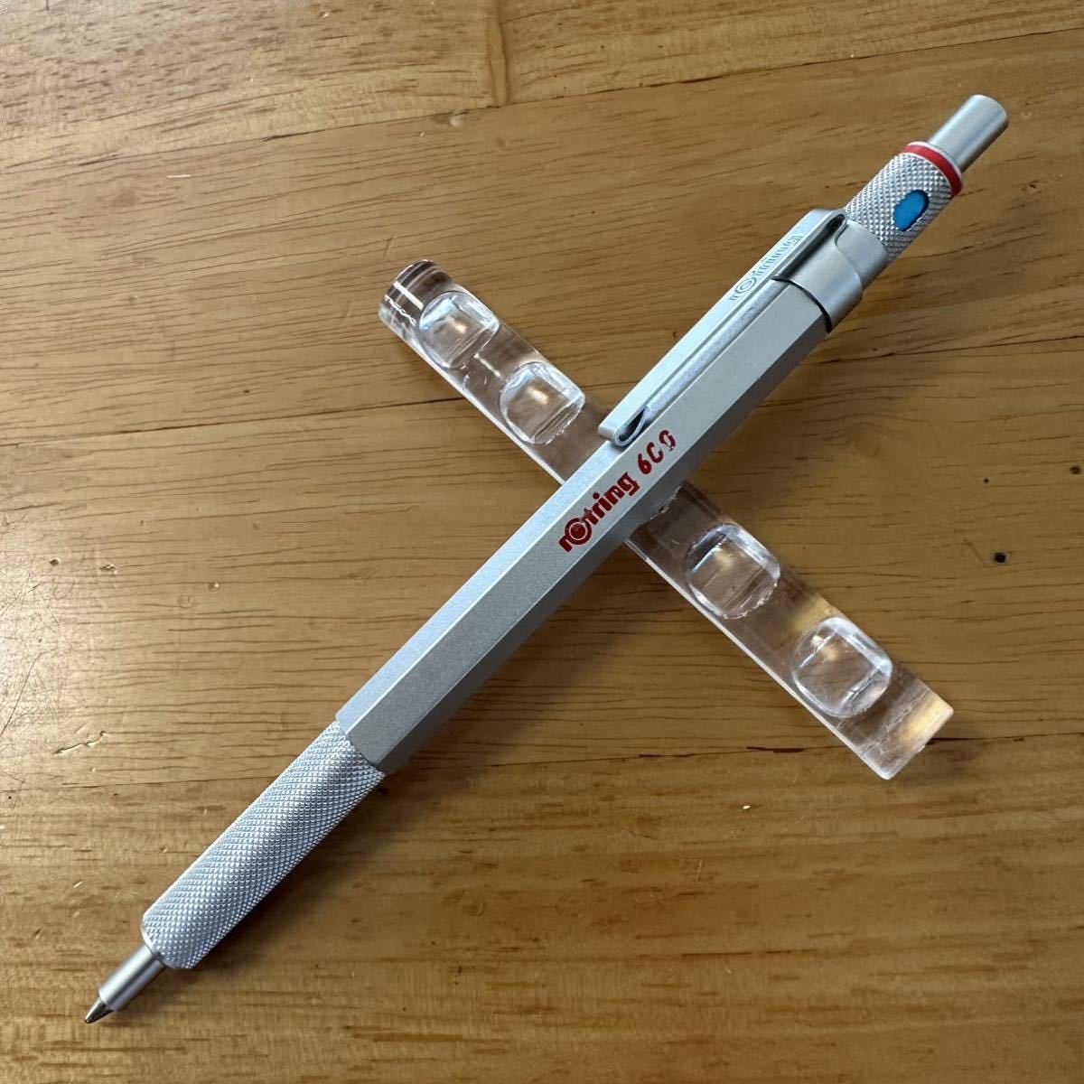 廃盤 rotring ロットリング 600 ボールペン シルバー軸 油性 ノック式