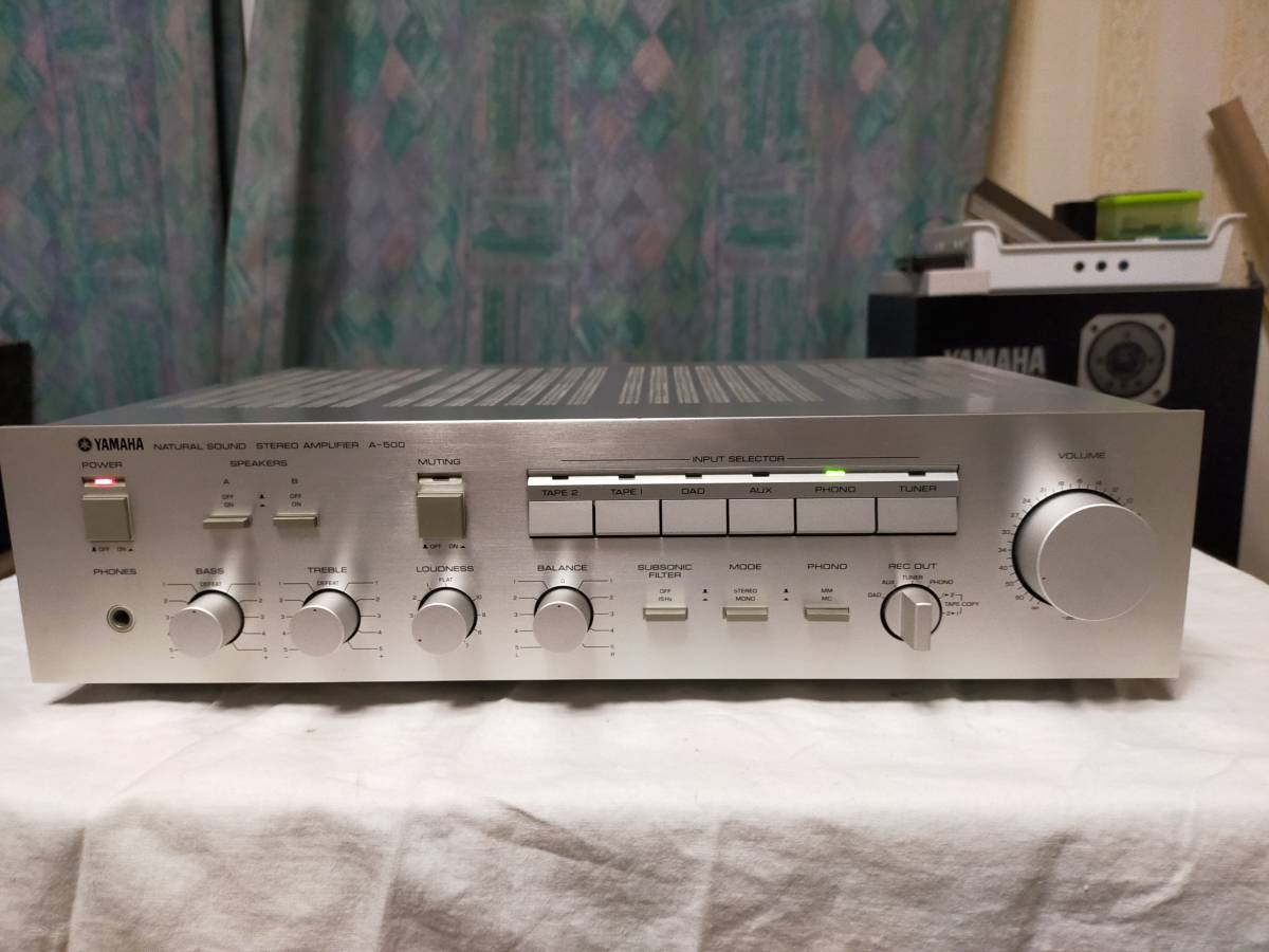 YAMAHA ヤマハ プリメインアンプ A-500 修理済 全機能動作 概美品 YAMAHA ヤマハ プリメインアンプ A-500 修理済 全機能動作 概美品