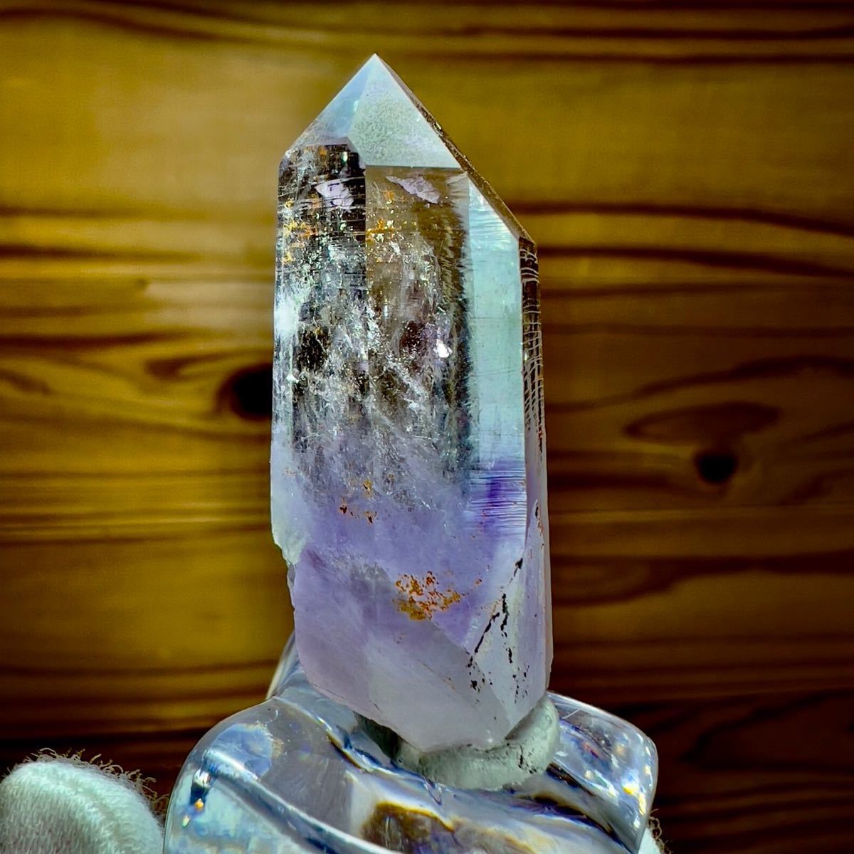 天然石 紫水晶 アメジスト 鉱物標本 ポイント 結晶 六角柱 原石 水晶 