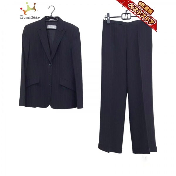 マックスマーラ Max Mara レディースパンツスーツ - 黒×白 レディース