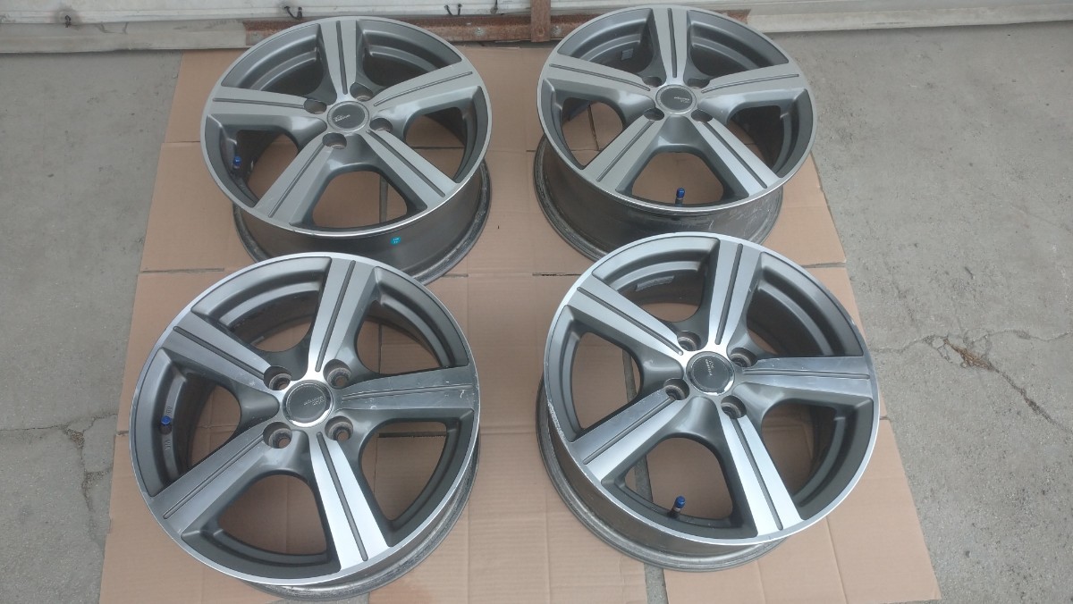 中古15インチアルミホイールセット(15X6.0J +50 PCD100 4H)