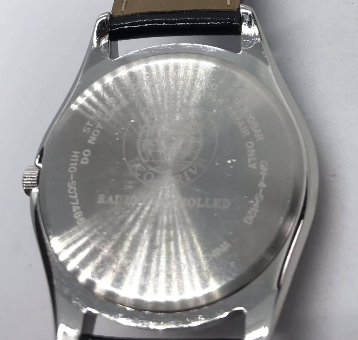 784-0008 CITIZEN シチズン 腕時計 H110-S077486 革ベルト ブラック 