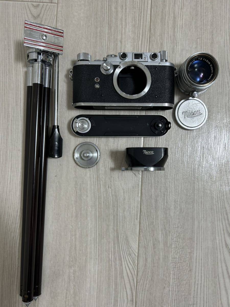 Nicca 5cm 3-S f=5cm F2 ニッカ 3-F 1:2 付 Camera NICCA NIKKOR-