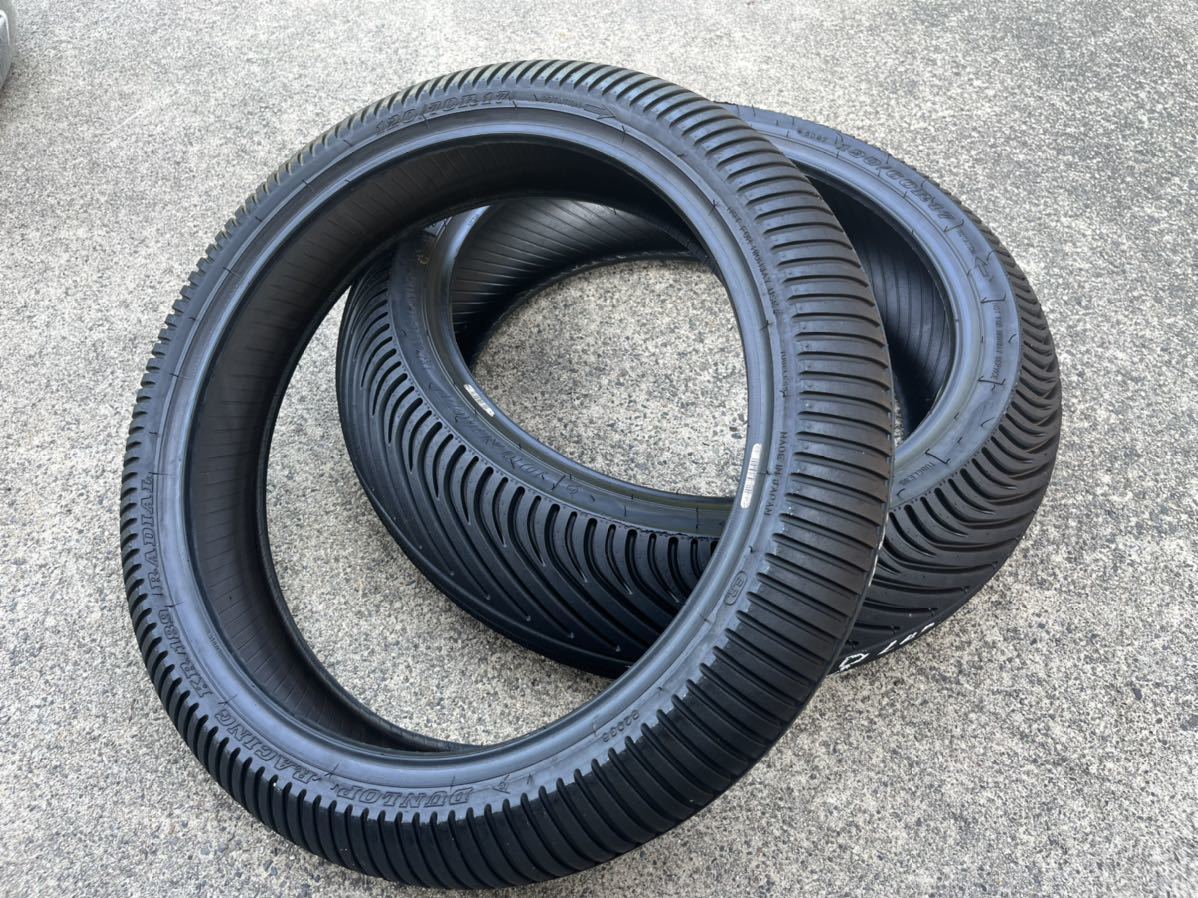 中古】ダンロップレインタイヤ KR189 KR405 120/70R17 190/60R17 20.21 
