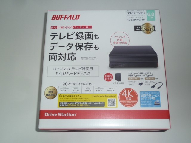 新品，人気セール 6TB 外付けHDD BUFFALO バッファロー HD-EDS6.0U3-BA(2TB～)｜売買されたオークション情報、yahooの商品情報をアーカイブ公開 - オークファン USB
