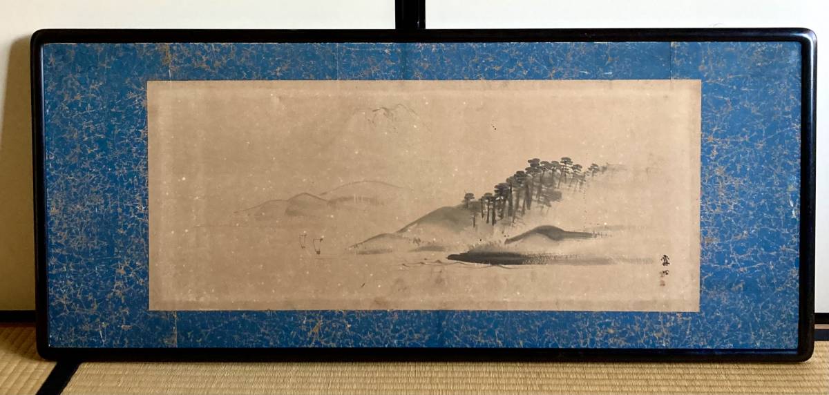 ☆激安☆ 水墨画 書額 扁額 和額 書画 書道 日本画 水墨画 大正時代 