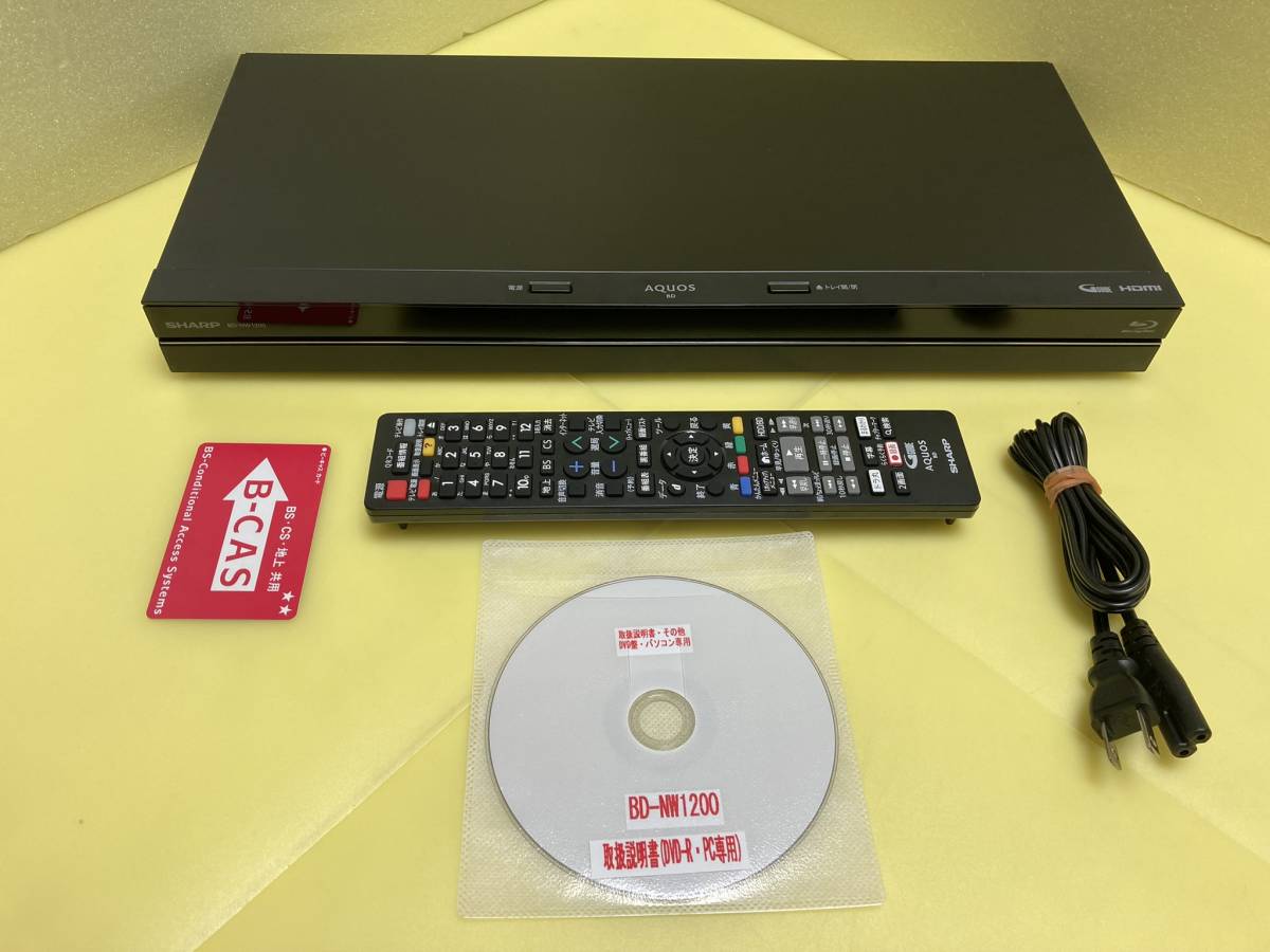 SHARP シャープ BDレコーダー BD-NW1200 2番組同時録画 HDDは既存純正