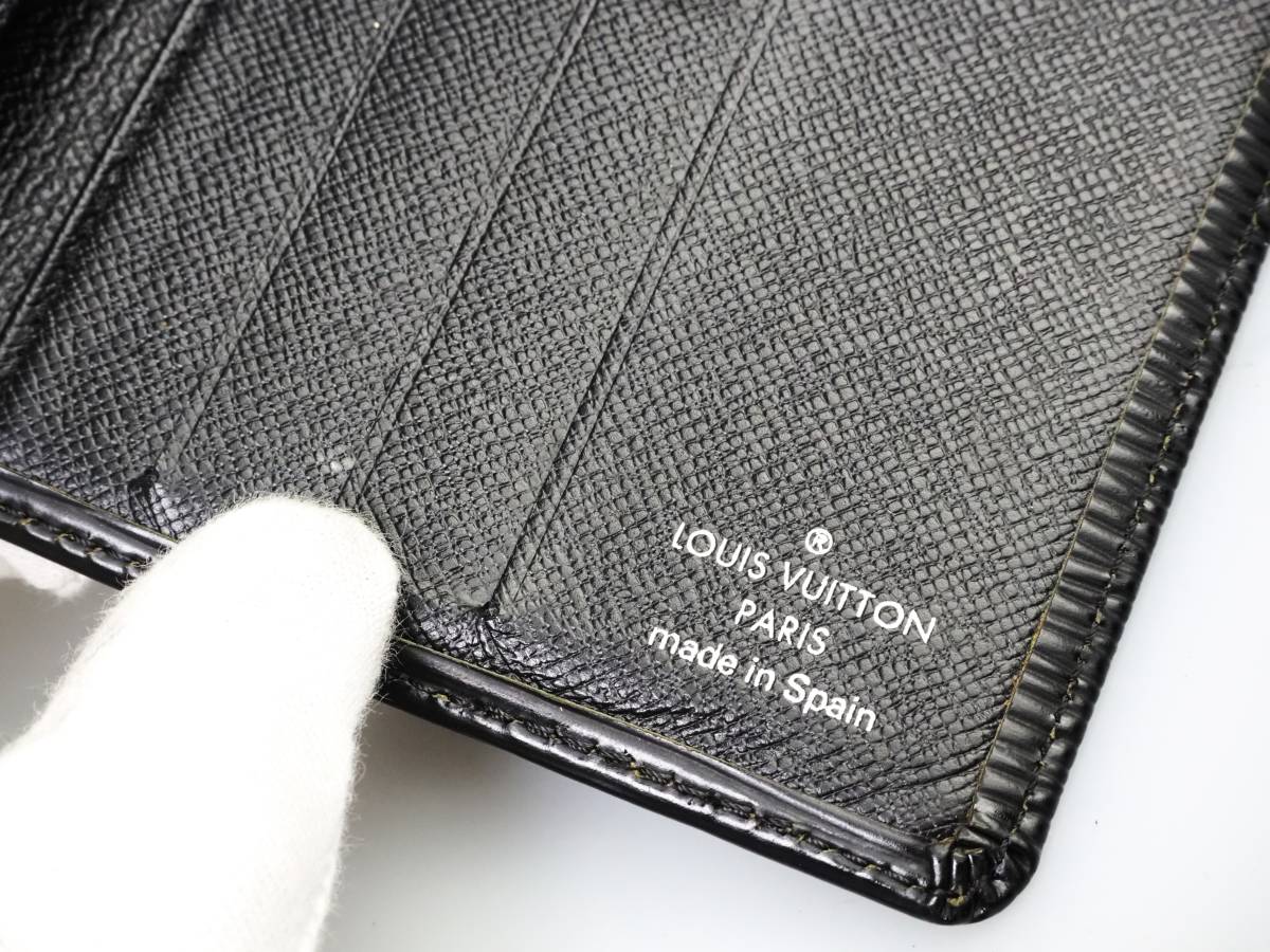 【美品】正規品★ルイヴィトン★黒エピ★ポルトビエ 6カルトクレディ 二つ折り財布