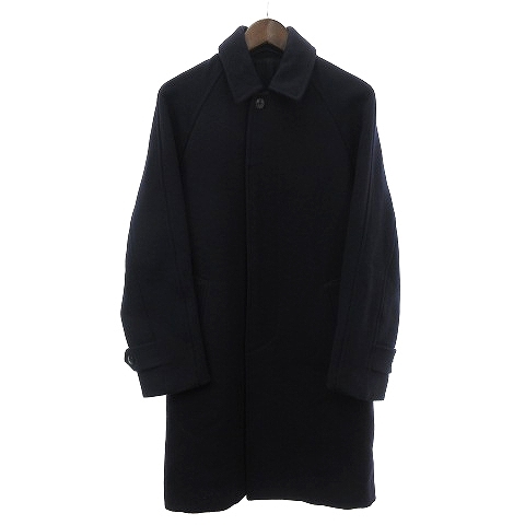 COMOLI キャバリーメルトン バルカラーコート 15AW サイズ1 コモリ COMOLI 美品 15AW キャバリー メルトンバルカラーコート ひざ丈
