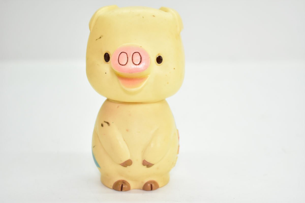 三菱銀行 ブタ ソフビ 貯金箱 高さ13cm[豚][ぶた][ノベルティ][非売品