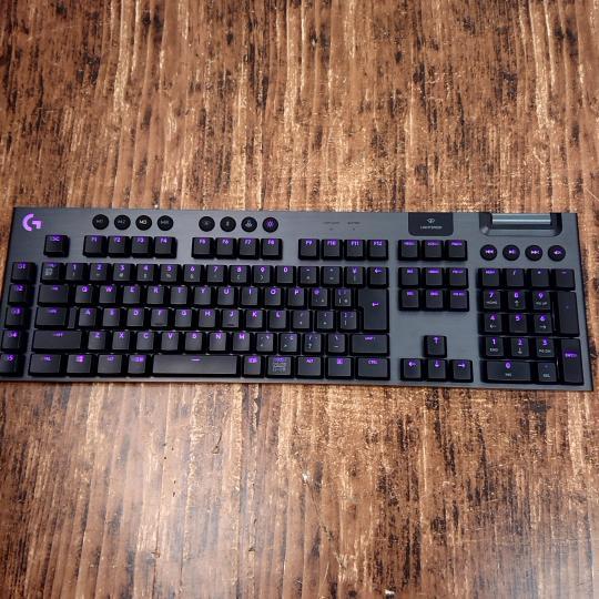 動作確認済】美品 logicool G LIGHTSPEED ゲーミングキーボード 赤軸 