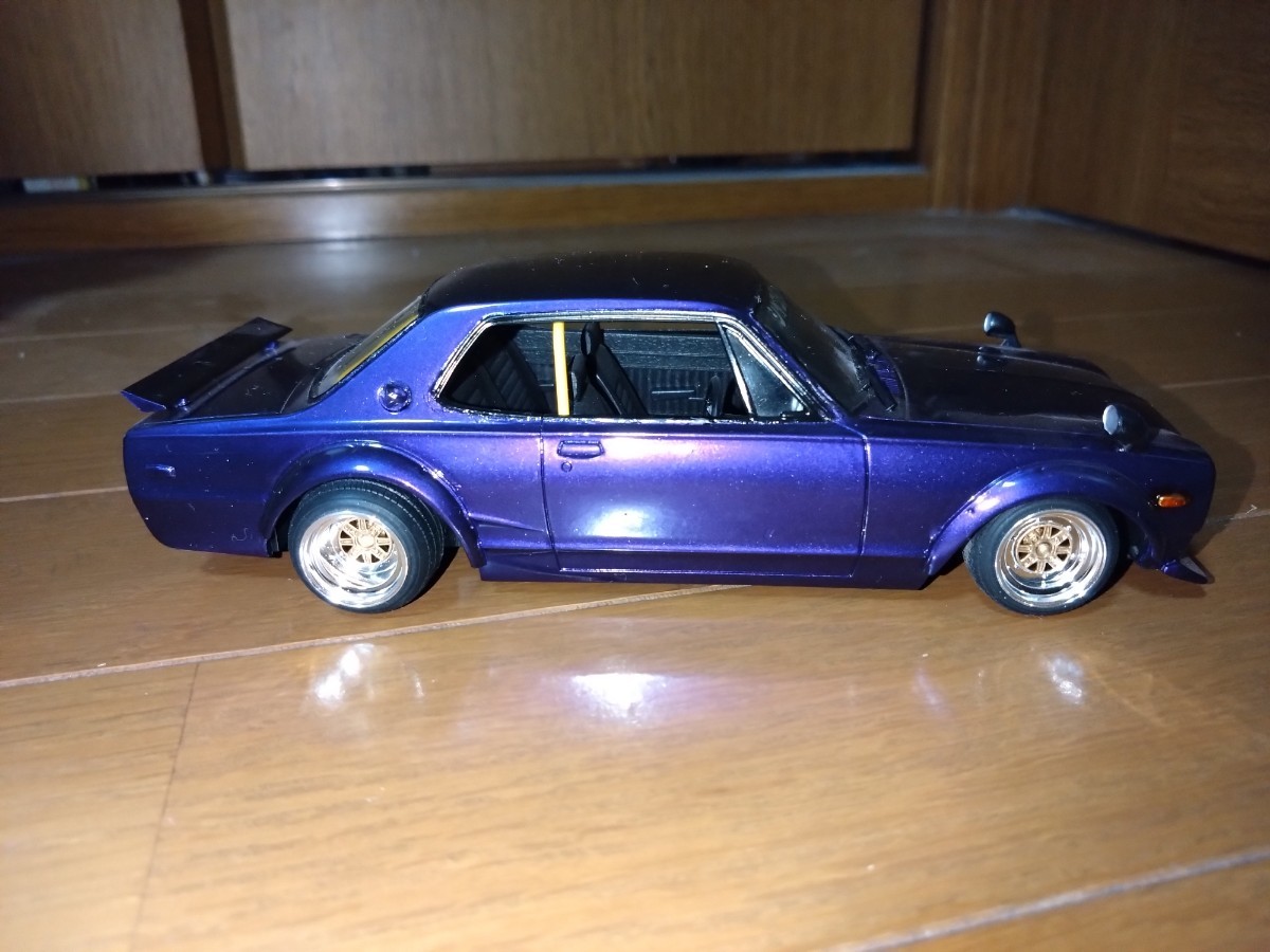 アオシマ製1/24プラモデルハコスカスカイラインGTRリバティウォーク 