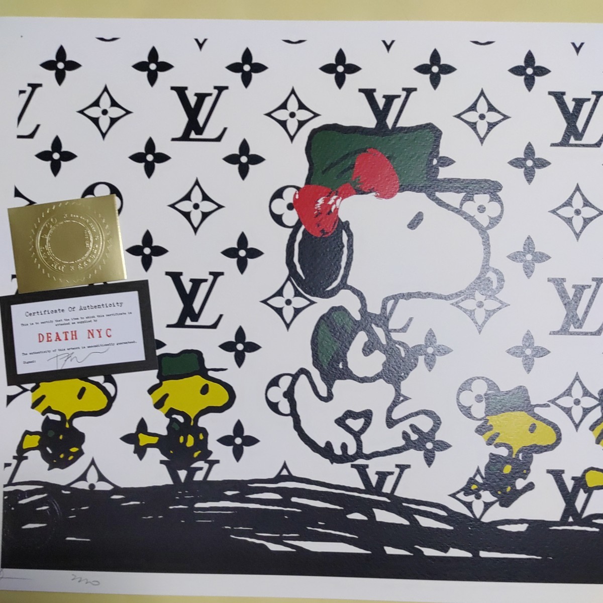 DEATH NYC 世界限定100枚 アートポスター SNOOPY スヌーピー LOUIS 