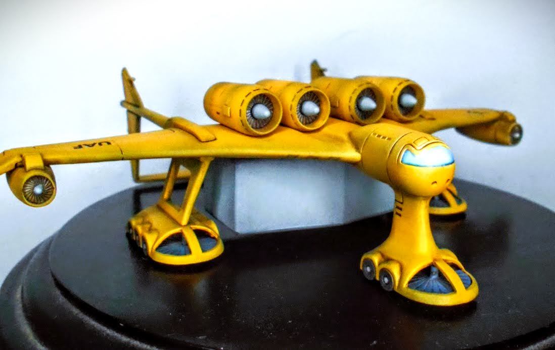 ガンプラ旧キット 1/550 地球連邦軍輸送機 ミデア 塗装完成品(完成品