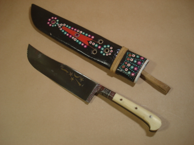 民族ナイフ★ウズベキスタン★ウズベク ナイフ★骨柄★シース付き
