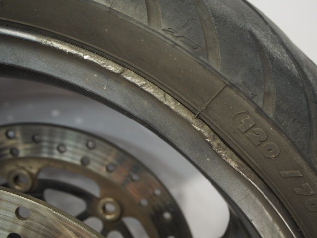 ZZR400K純正フロントホイール前ホイール 17x3.50 F-1262 タイヤ