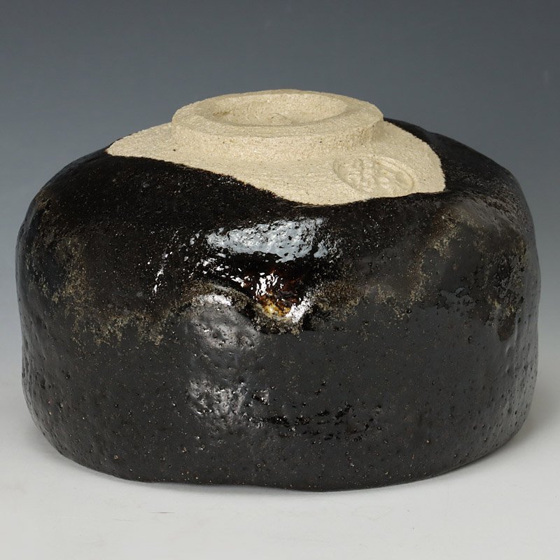 古美味】三代小川長楽(裕起夫) 黒茶碗 茶道具 保証品 mC1G(茶碗)｜売買